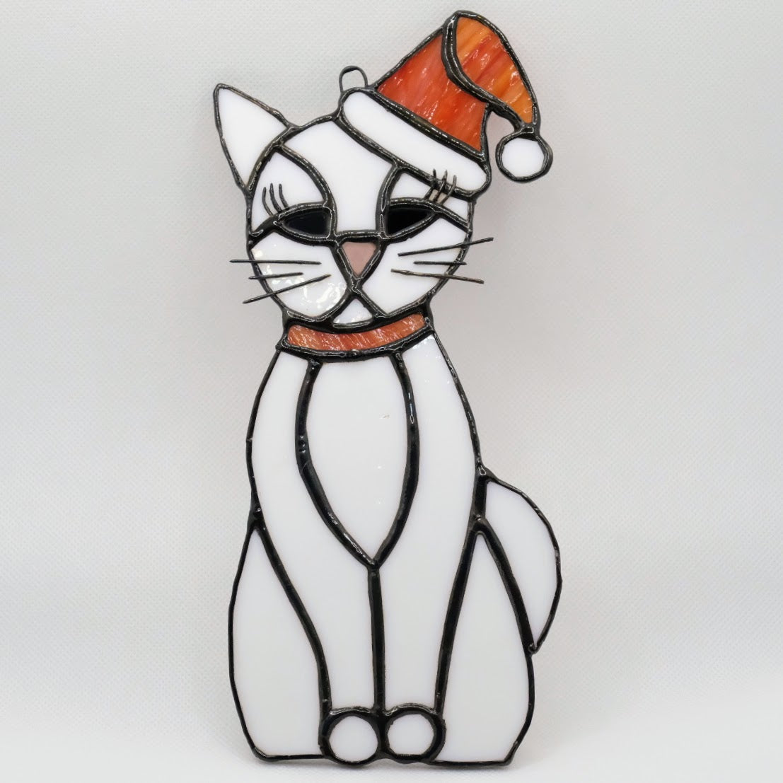 Chat de Noel de Louise en vitrail