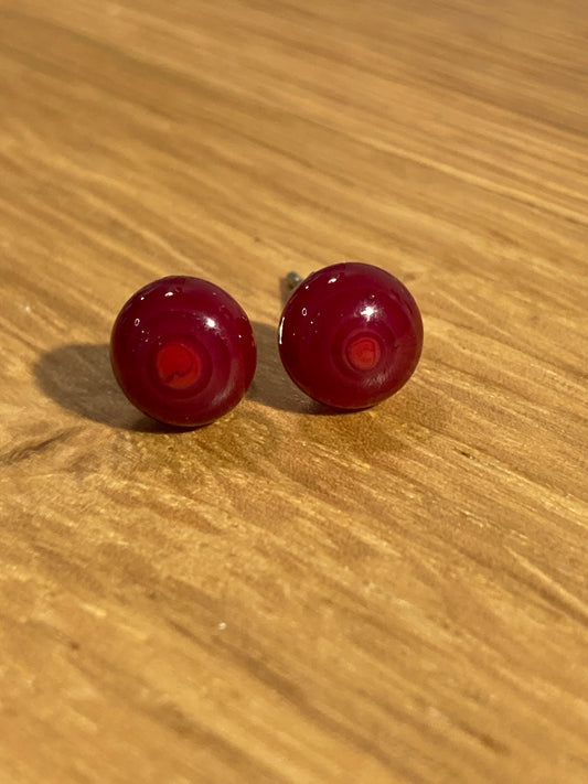 Puces rouge grenade sur tige inox