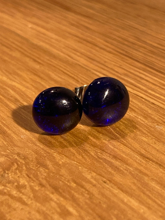 Puces bleu marine sur tige inox