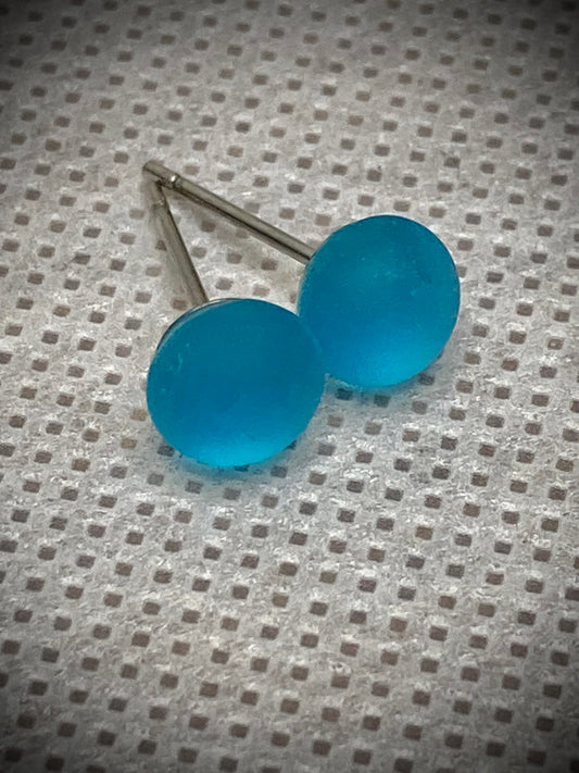 Puce bleu azur en verre