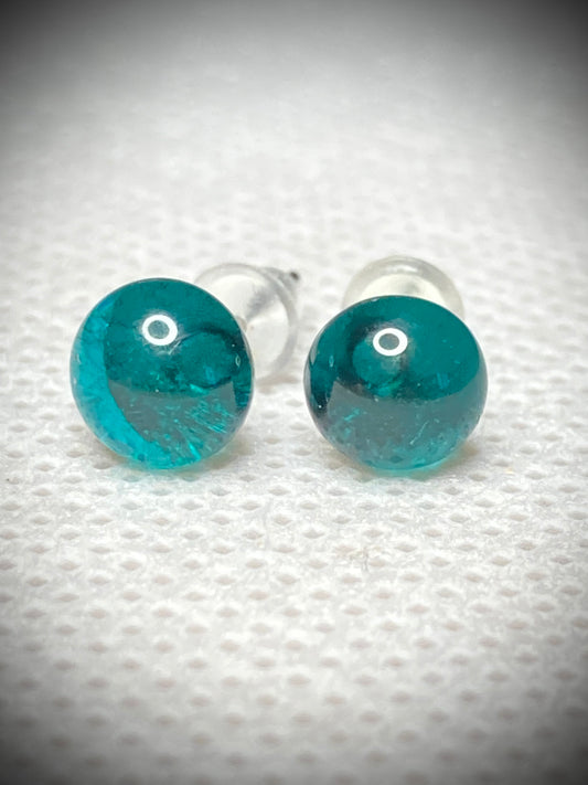 Puce bleu turquoise en verre